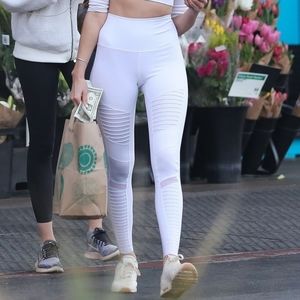 White Alo yoga leggings WORN ONCE!